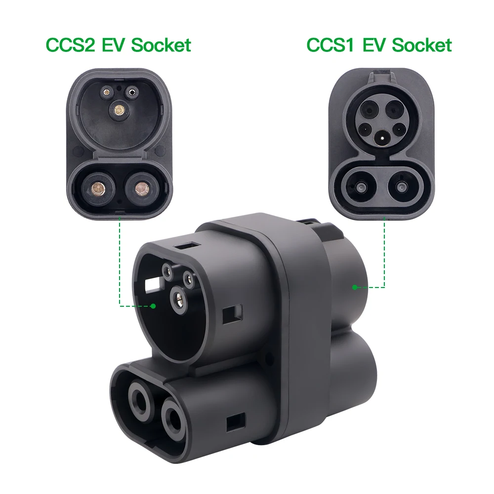 ISISGMA CCS1 to CCS2/Tesla DC Adapter From CCS1 Charger to CCS2/Tesla EV 1000V 250A Fast Charging Adapter Connector