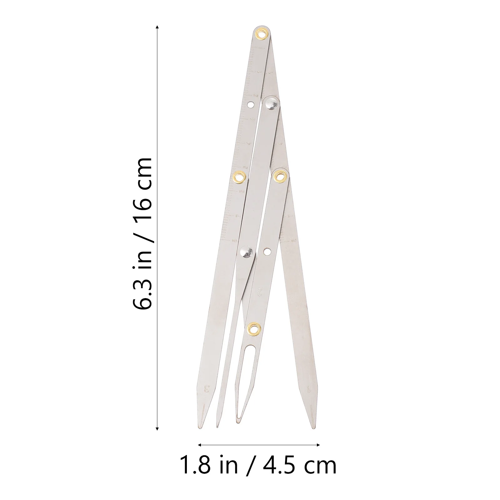 Wenkbrauwmeetliniaal Verstelbaar metalen wenkbrauwpositioneringsgereedschap voor nauwkeurige vormgeving Draagbare lichtgewicht make-up meten