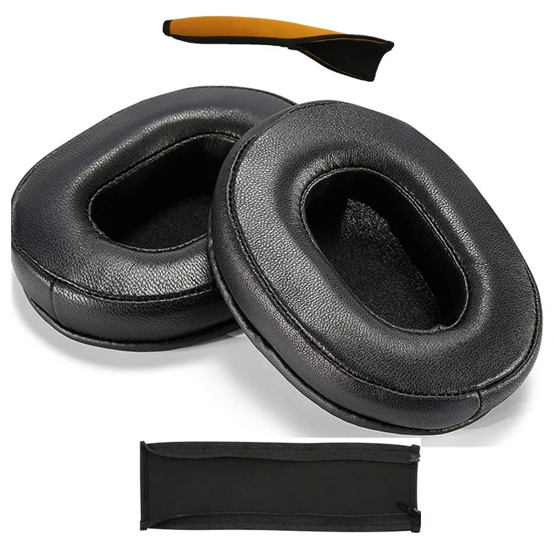 Replacement 1 Pair Sheepskin Ear Pads Cover or Headband For ATH-MSR7 M50X M40X SX1 Headphones Ear Pads Headset Foam Cushion