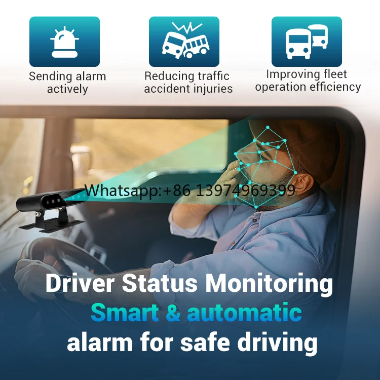 ADAS DMS Driver Fatigue Monitor System Behavior Detection and Alarm Via WiFi Connection