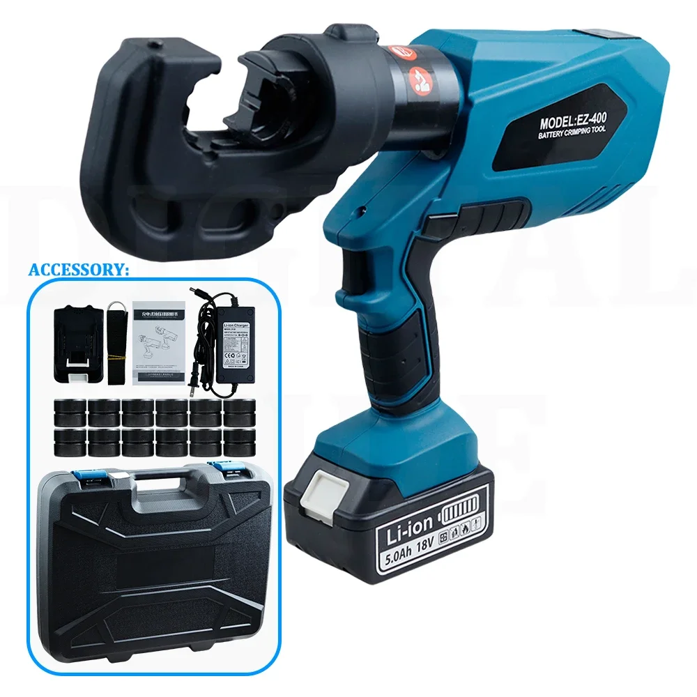 2026 Electric Hydraulic Cable Crimping Tool Rechargeable 5.0A Batteries Electric Hydraulic Pliers for Wires Copper/Aluminum Term