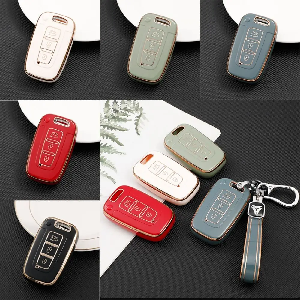 3/4 Butoons Car Key Case Holder Key Protector Key Case Cover TPU for Kia/Forte/Rio 3 K2 K3 K5/Sportage/Hyundai IX35/Sonata 8