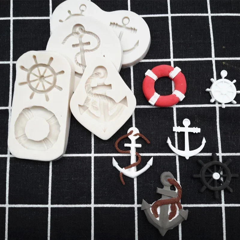 1Pc Seagull Boot Anker Ruder Form Silikon Form Fondant Kuchen Dekorieren Werkzeug Gumpaste Sugarcraft Schokolade Backen Zubehör