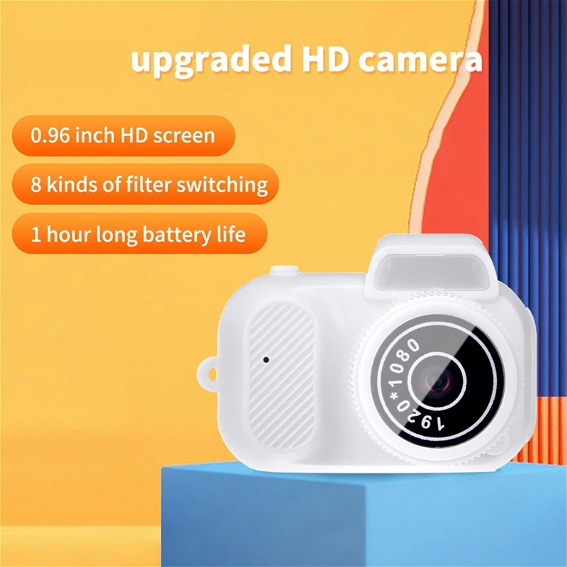 كاميرا رقمية صغيرة جديدة 1080P 2 MP 100 دقيقة عمر البطارية كاميرا فيديو صغيرة مع حزام معصم شاشة ملونة للأطفال المراهقين