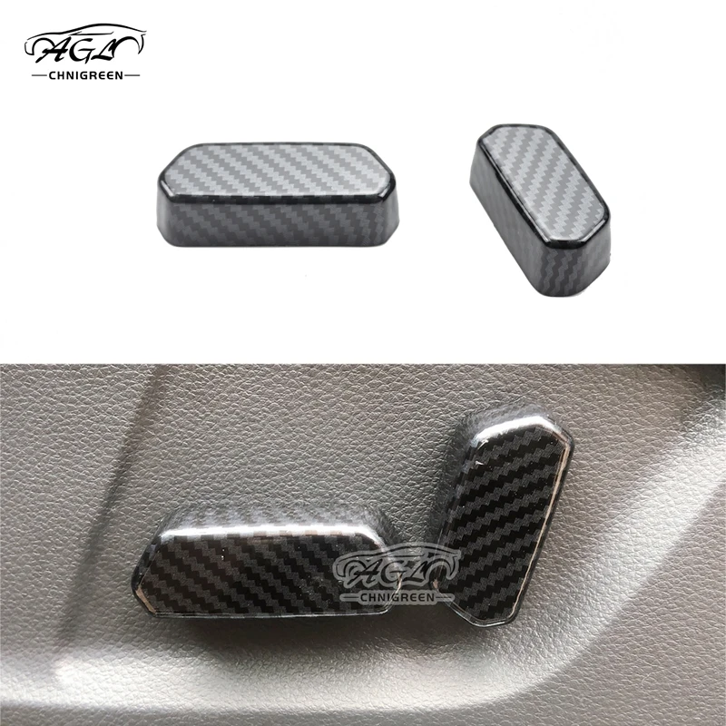 Carbon Fiber Color Seat Adjust Button Case Cover for Ford Ranger Everest Endeavour 2015-2021 Mazda BT-50 2011-2020