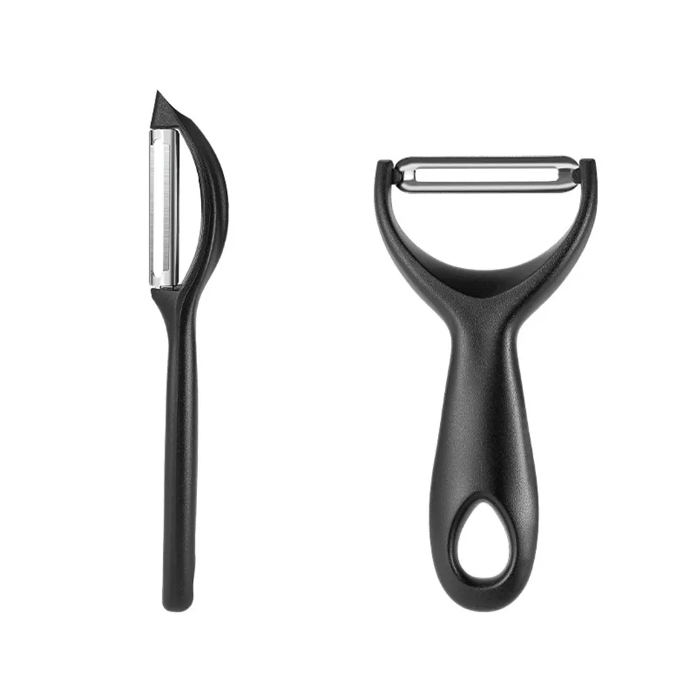 2 Piece For kitchen Peeler Set: Swivel Design and Y Shape Stainless Steel Blades Non Slip Plastic Handle Easy to Store