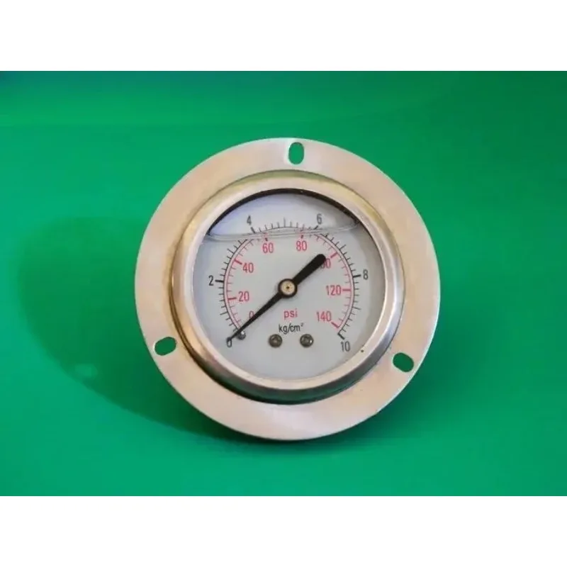 

Манометр YN60ZT с масляным наполнением, из нержавеющей стали, с осевым фланцем, ударопрочный, 0-10 кг/145 фунтов на кв. дюйм, для панельного монтажа