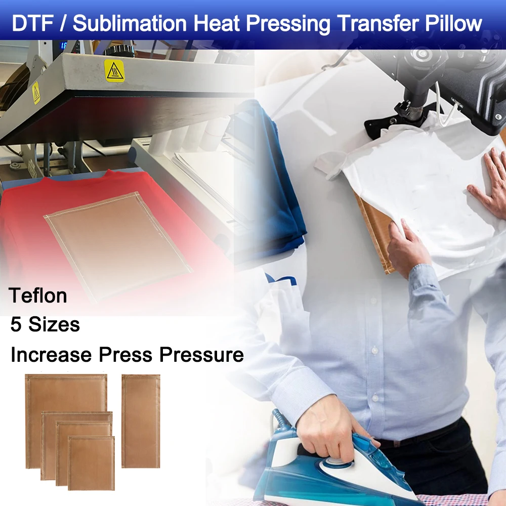 DTF Sublimation Heat Press Pillow 5 Sizes For Increasing Press Pressure for Heat Transfer Projects Clothes Iron Mat Pad