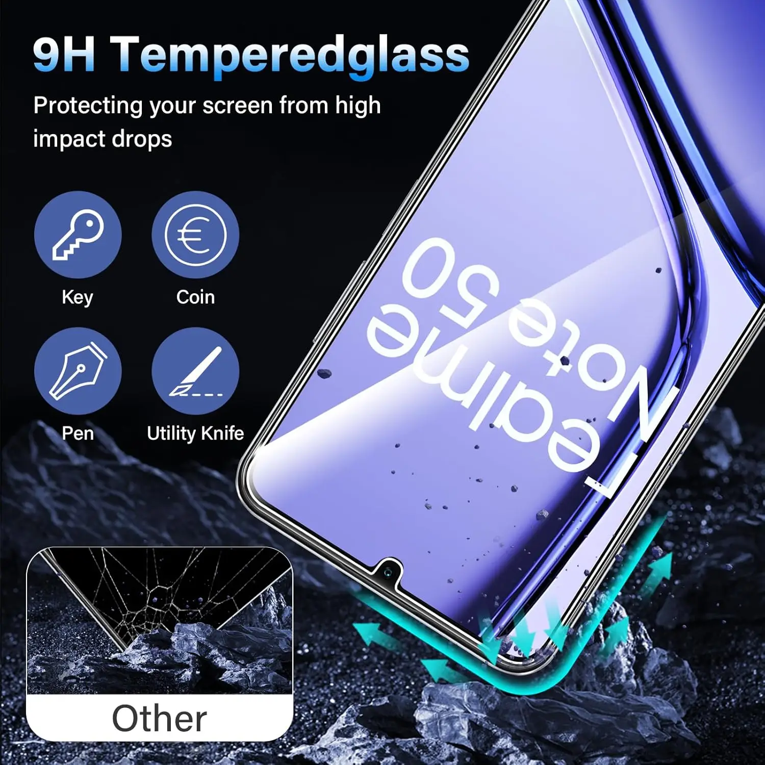 For Realme Note 50 Tempered Glass Film For Realme Note 60 Screen Protector GlassFilm