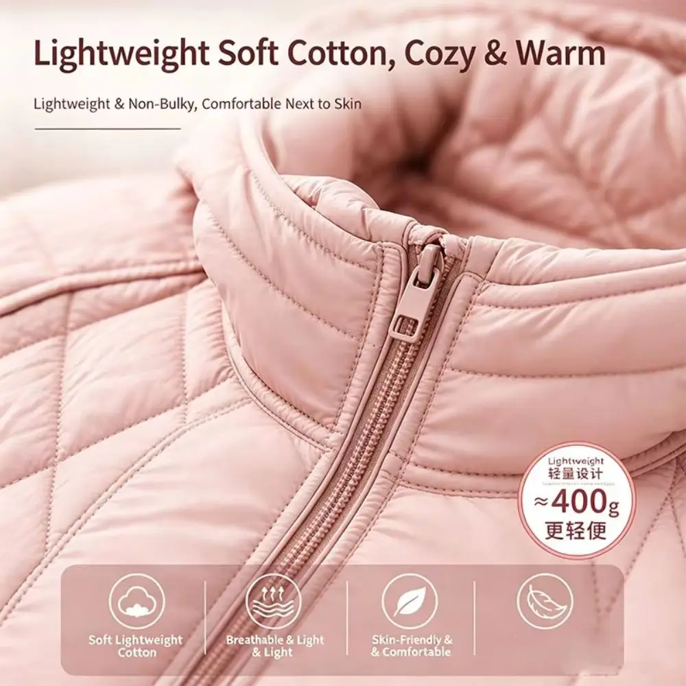 Elegant Keep Warm Women's Outerwear Zipper Closure Hooded Hooded Jacket Lightweight Light Jacket Fall Winter
