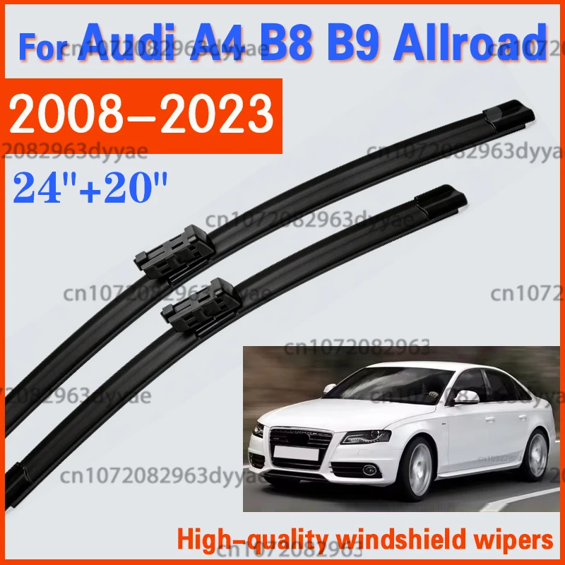 For Audi A4 B8 B9 Allroad Front Wiper Blades 2008-2023 2010 2011 2012 2017 Windscreen Windshield Window Accessories 24