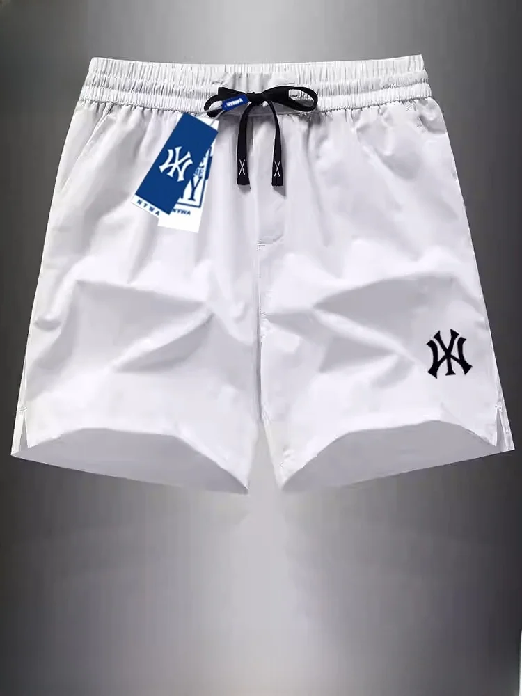 

Ледяной шелк Qui Dry Outdoor Мужские orts Fitn Повседневные пляжные брюки с пятью точками Свободный крой Дышащие летние модные тенденции