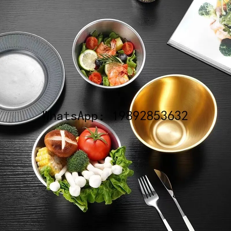 Zz304 stainless steel lettuce bowl, slanted bowl, commercial barbecue restaurant, hot pot restaurant, lettuce and vegetable