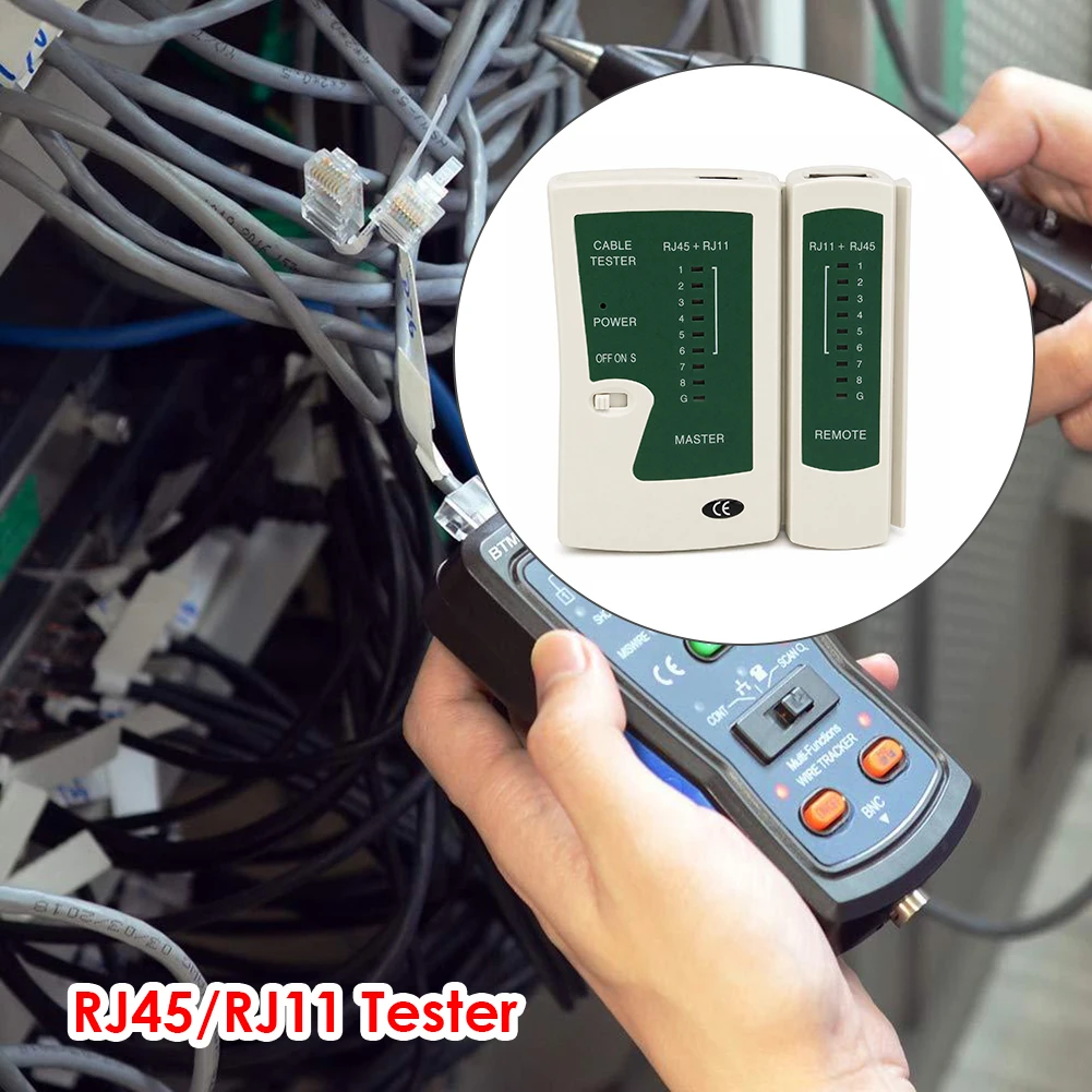 Pro RJ45 RJ11 Network Cable Tester Ethernet Wire Detector Networking Repair Tool Portable Network Cable Tester