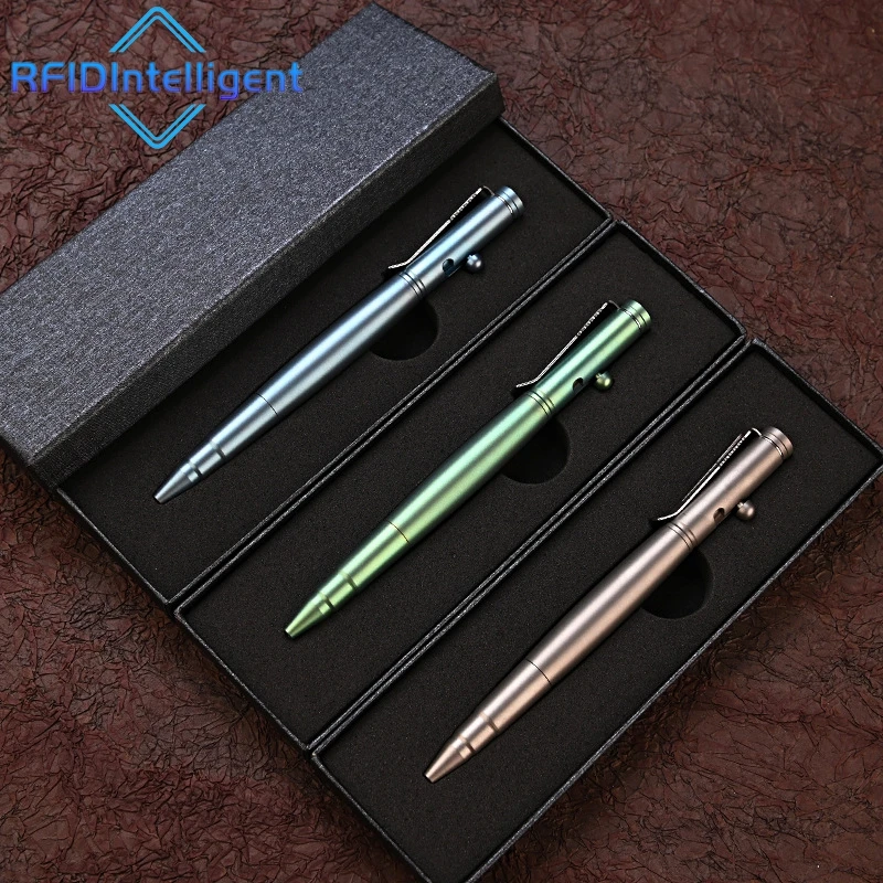 

Portable Titanium Alloy Ballpoint Pen Writing Pen Self Defense Personal Security Equipment for Outdoor Traveling Office Gift