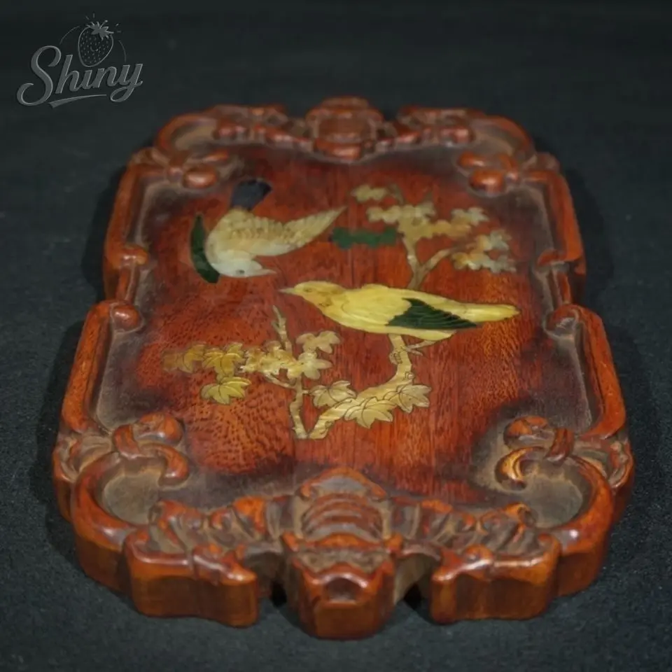 العتيقة خشب متين منحوتة صينية تخزين المنزل صينية شاي مستطيلة أدوات المطبخ المنزلية طقم شاي الكونغ فو