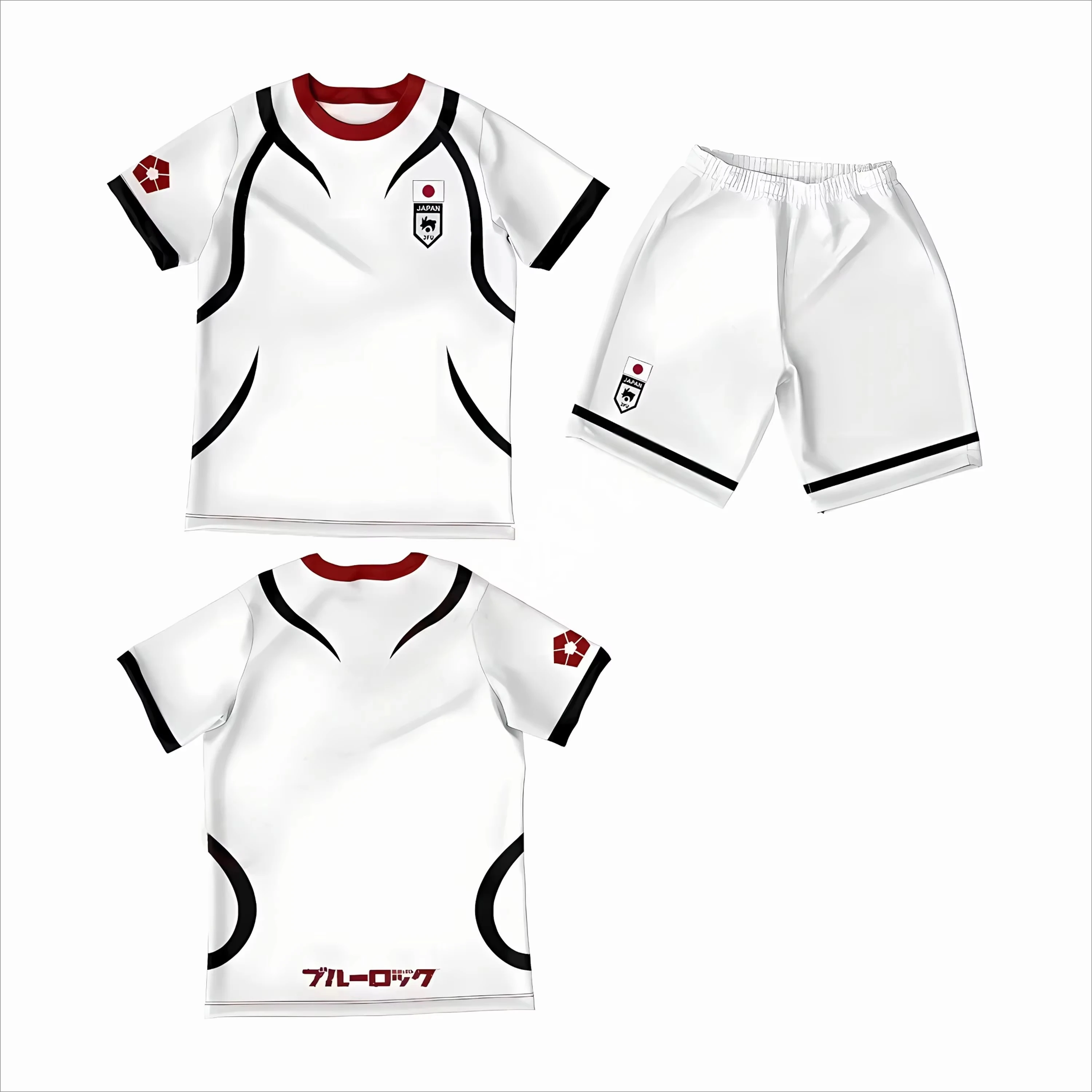 2026 Kinder Anime Trikot Blue Lock Sae Itoshi Rollenspiel 3D-Druck Anzug Herren Damen Mode Oversize Kurzarm-Set Atmungsaktiv – Detail 9