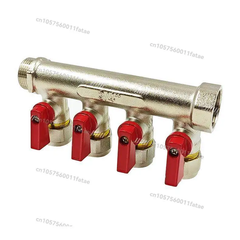 

Floor Heating Separator 3/ball Self-valve Water Separator Incoming Water Distributor Geothermal Water Separator 4