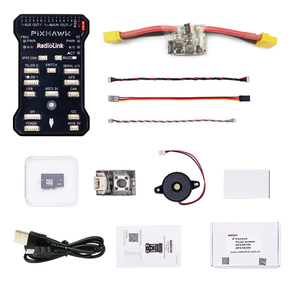 Radiolink 2.4.8 APM Pixhawk PIX 32-bits vluchtcontroller FC met GPS M10N SE100 voor 6-8-assige multirotor quadcopter RC Drone - afbeelding 2