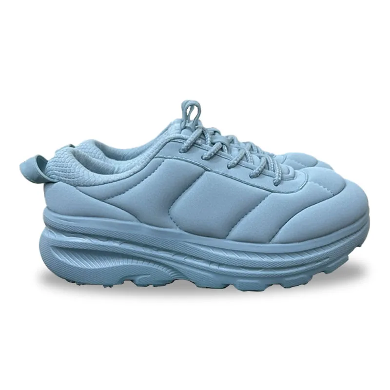 High Quality New Trendy Women Casual Fat Bread Sneakers Thick Sole Fashion Lightweight Walking Shoes Comfort Sport Lace Up