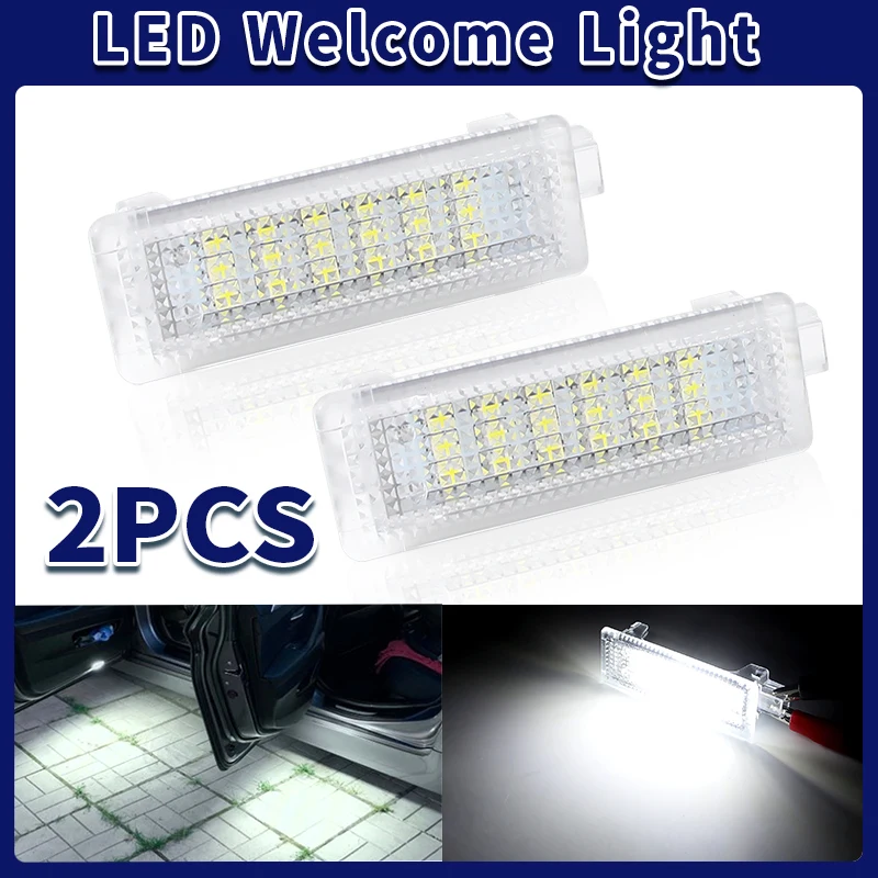 2pcs Car Interior LED Footwell Light Foot Lamp For BMW E90 E91 E92 E60 E65 F10 F20 E87 X5 E70 X3 E83 Compartment Glove Box Lamps