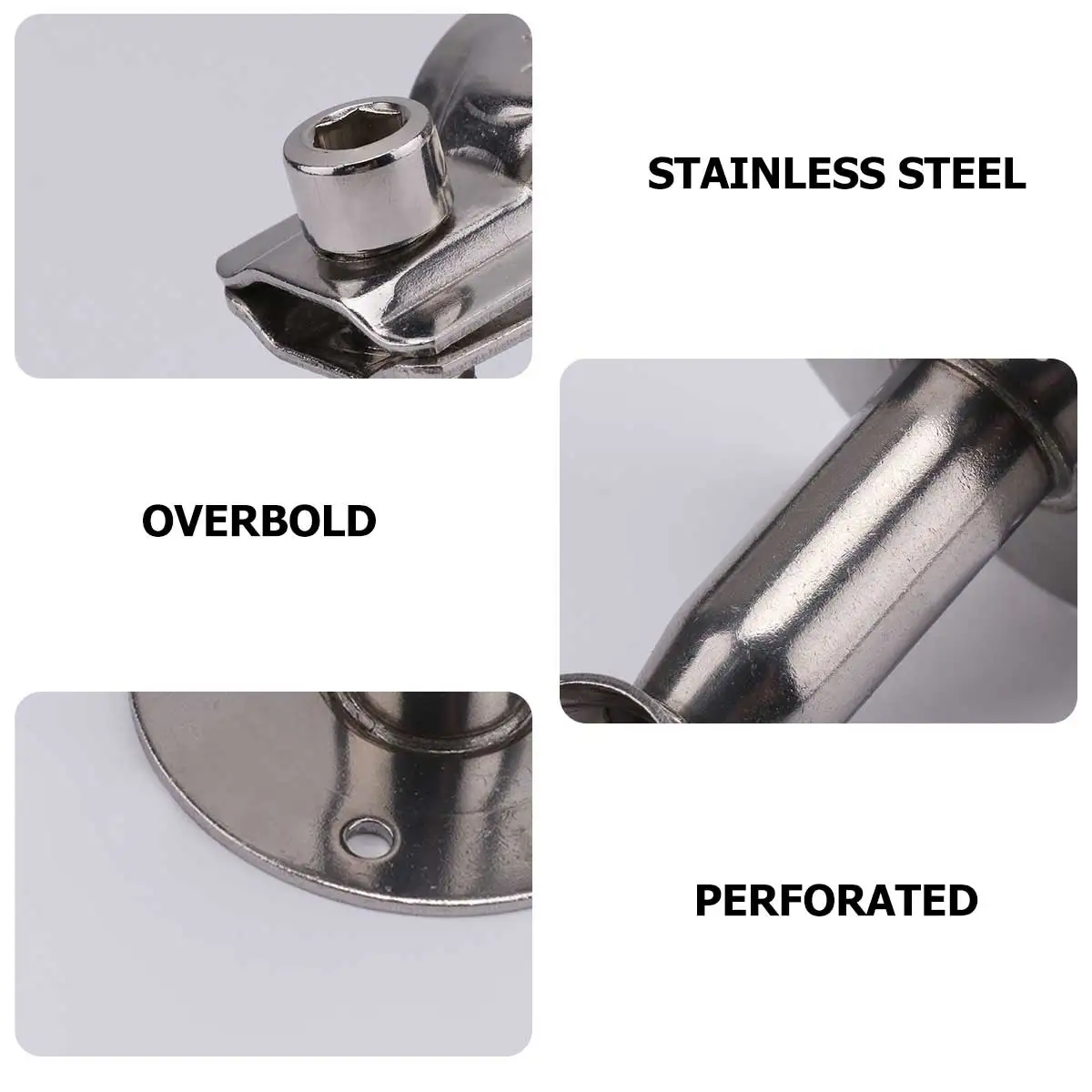 

4pcs Stainless Steel Pipe Bracket Support Clamp Hose Hanger Wall Mount Durable Rustproof Corrosion Resistant Vertical Horizontal