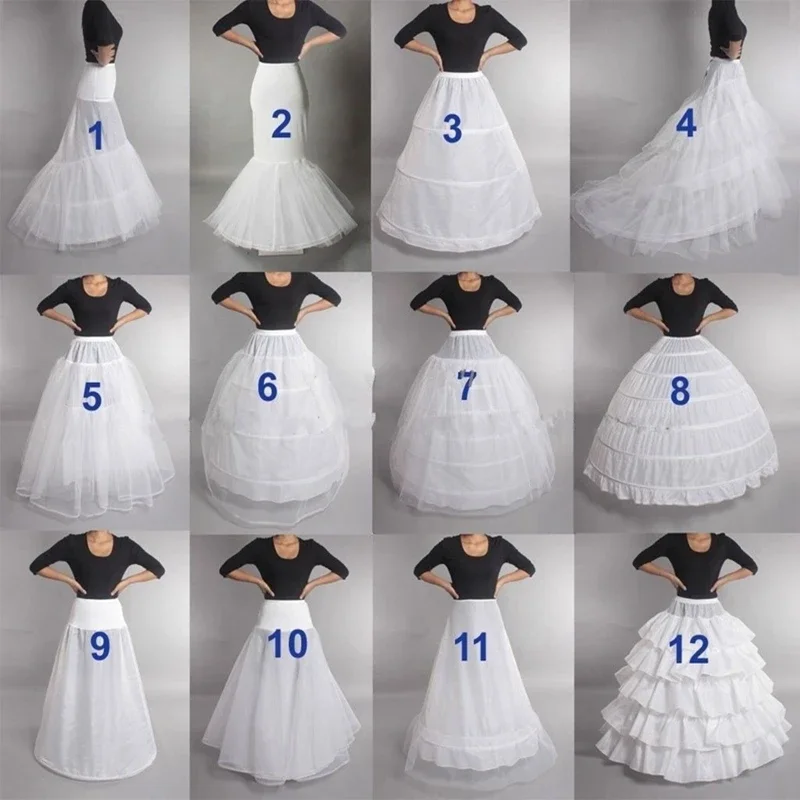 Op Voorraad Bruids Bruiloft Petticoat Hoepel Crinoline Jurk Onderrok Bruid Petticoats Jupon Enaguas Gratis Verzending