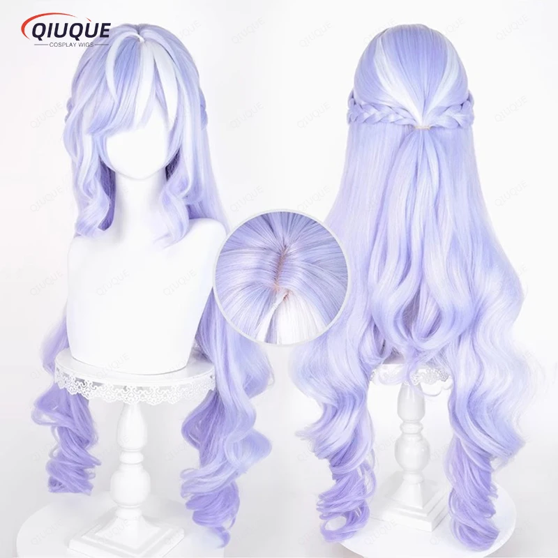 

Парик для косплея Vivian, фиолетовые, белые, смешанные парики, термостойкие парики из синтетических волос + шапочка для парика