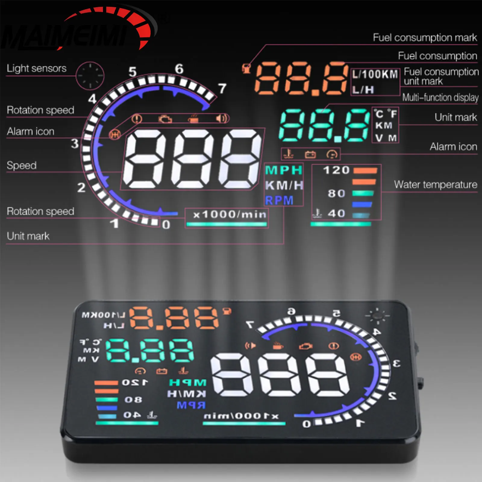 A8 Car Obd Head Up …