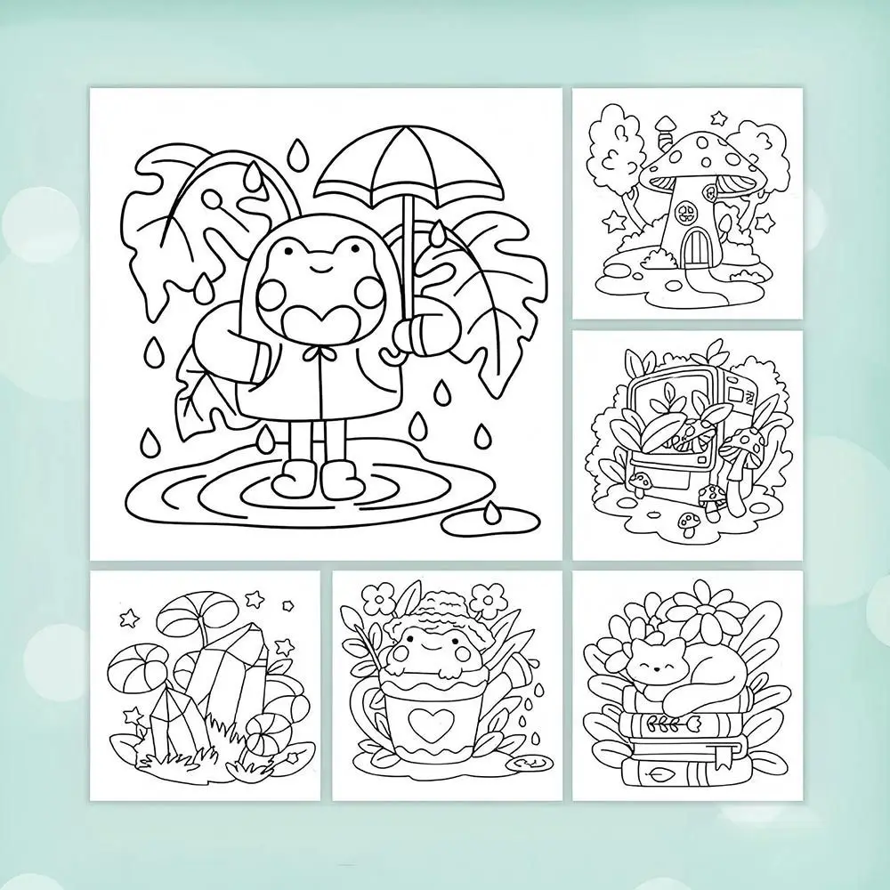 كتاب تلوين كرتوني لتخفيف التوتر، كتاب رسم جرافيتي تعليمي، هدية رسم مونتيسوري للبالغين والمراهقين #3