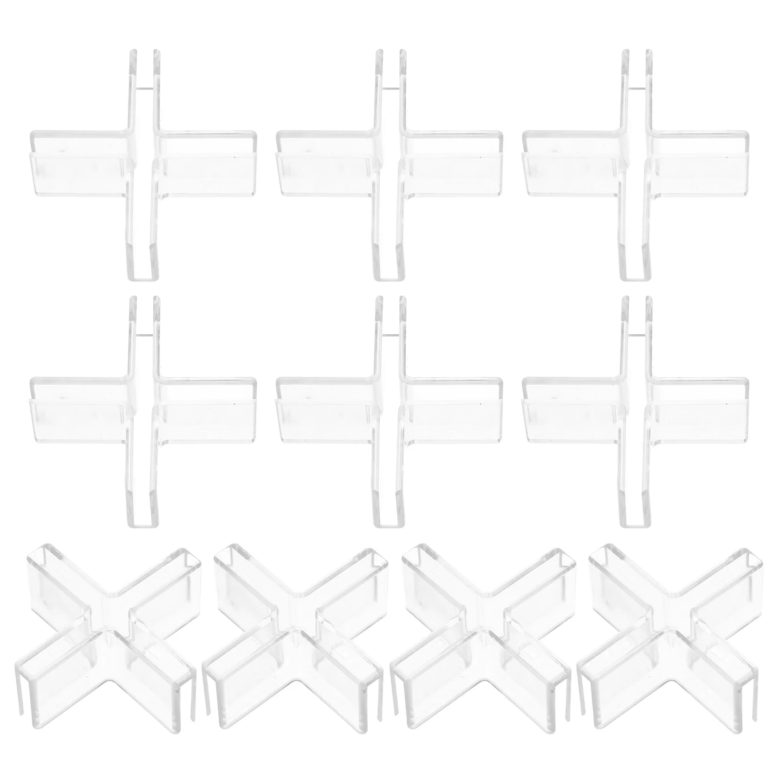 10 Pcs Glass Clip Fixing Corner Clamp Shelf Mounting Bracket Cabinet Joining Plastic Transparent Clips Clamps