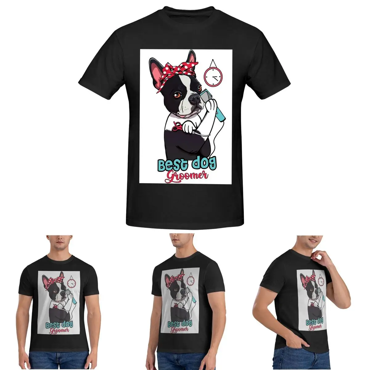 

Милый подарок для собак, футболка для ухода за собаками для мужчин, хлопковые футболки больших размеров, мужская одежда с короткими рукавами и круглым вырезом