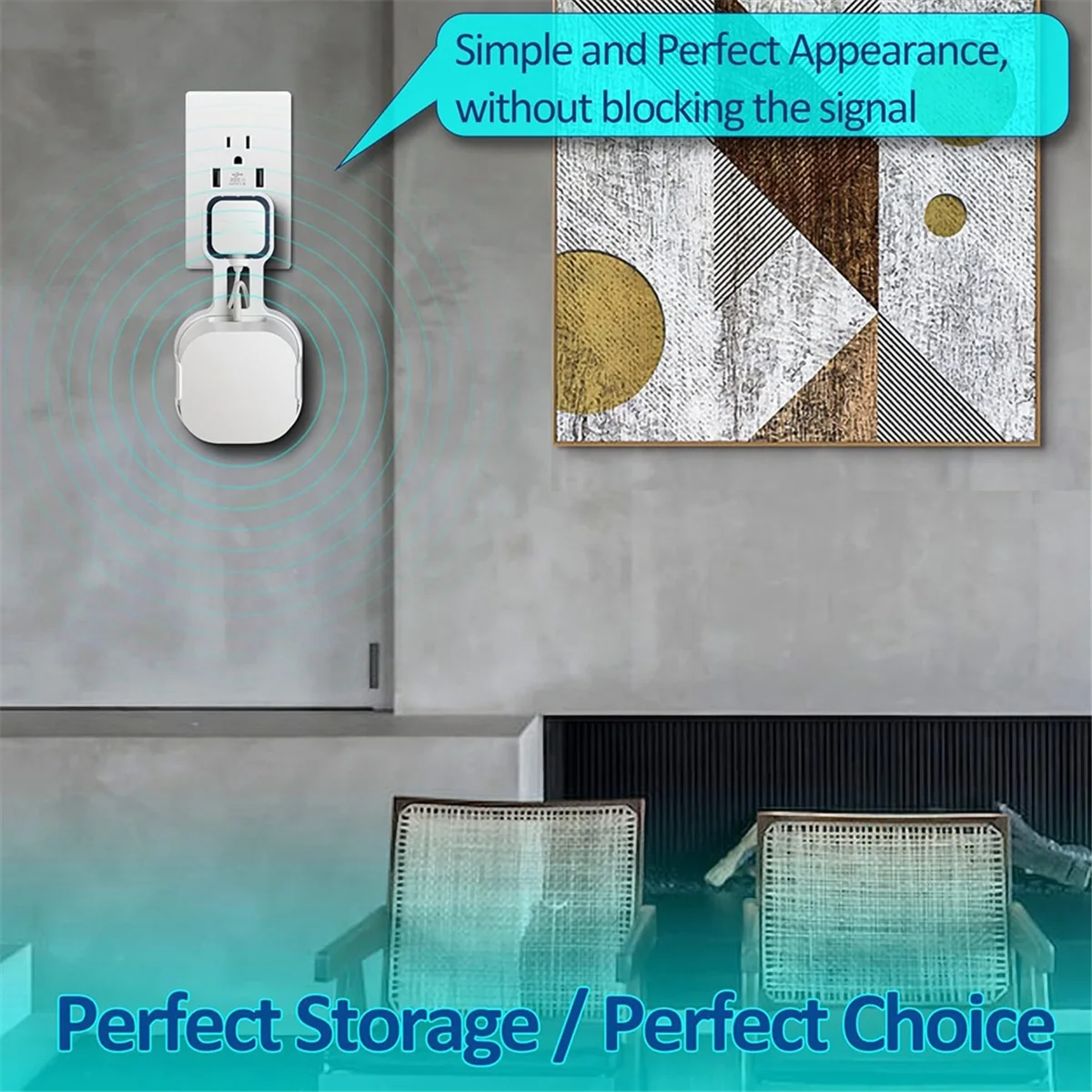 Wall Mount Bracket for Eero 6+ Dual-Band Mesh Wi-Fi 6+ Router, Sturdy Socket Bracket, Space Saving, Wire Management YDH