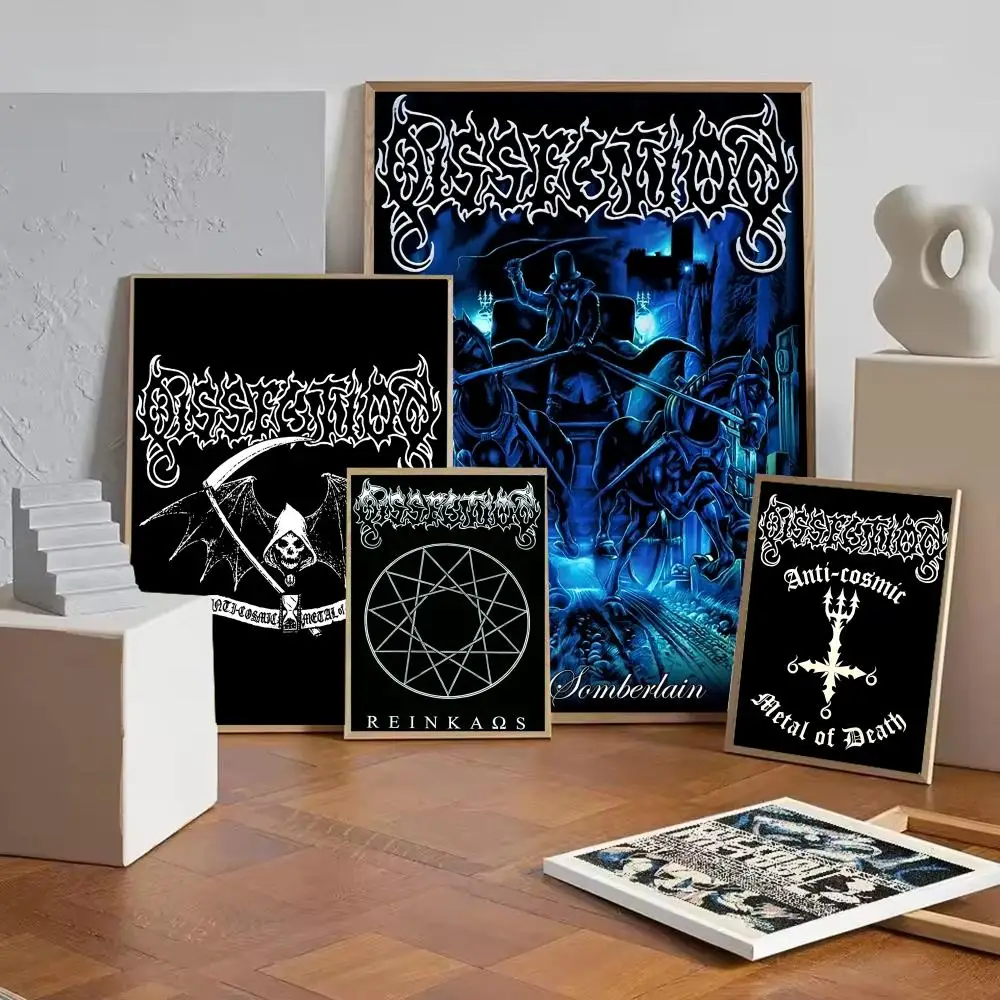 Metal band D-Dissection Poster Decorative Wall Art Stickers Mural Photo Print for Home Living Room Hallway Decor