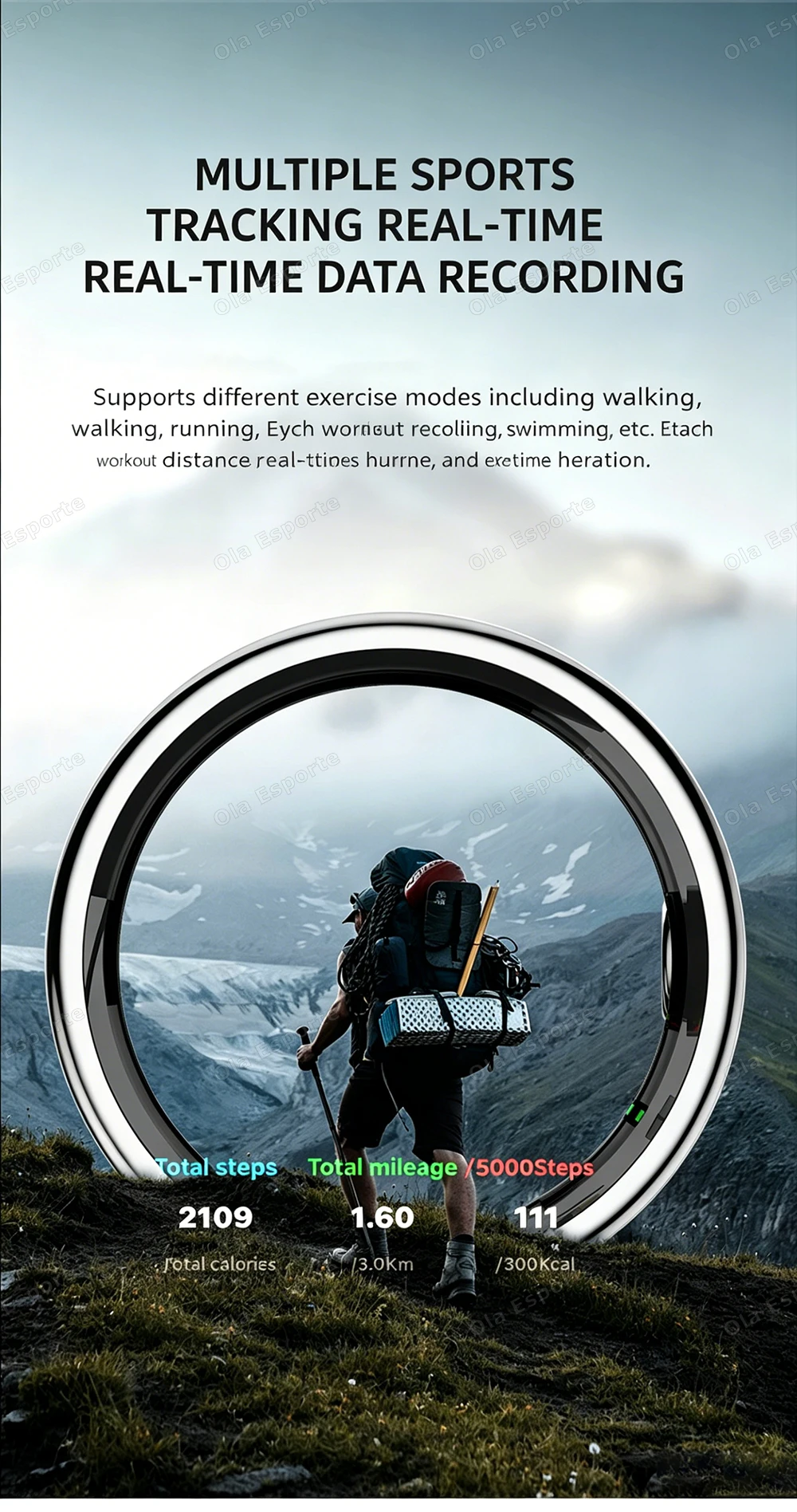 5ATM Waterproof Smart Ring for Health Monitoring description 10
