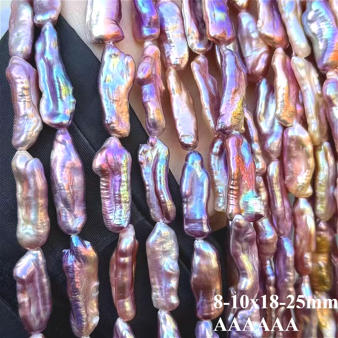 

8-10x18-25mm 6A Natural Freshwater White Pearl Baroque Irregular Isolated Loose Bead Jewelry DIY Necklace Bracelet Accessories