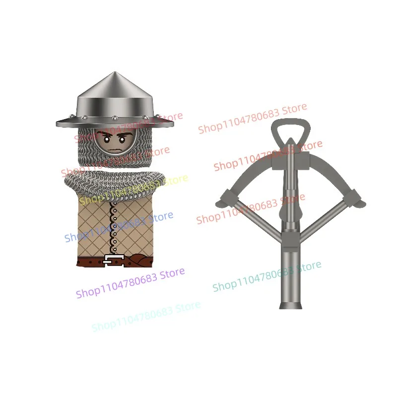 MOC ビルディングブロック中世農場民兵ミニフィギュア組立モデルアニメ漫画アクセサリーおもちゃギフトグッズ