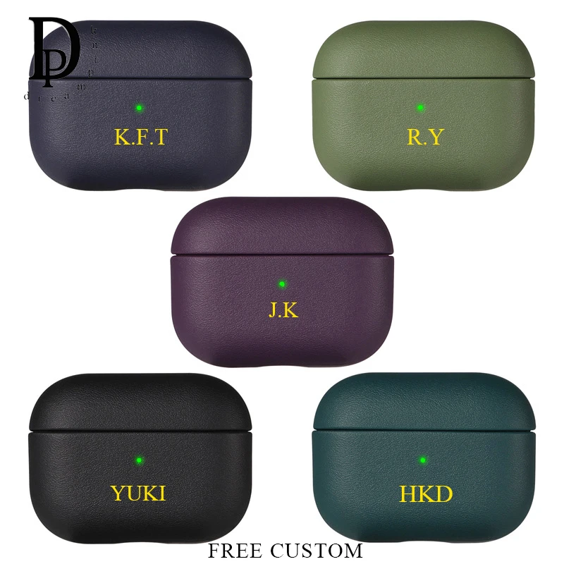 

Protective Business Earphone Case Custom Name Portable Fashion Simple Earphone Box Storage Bag With Strap Personalized Gift