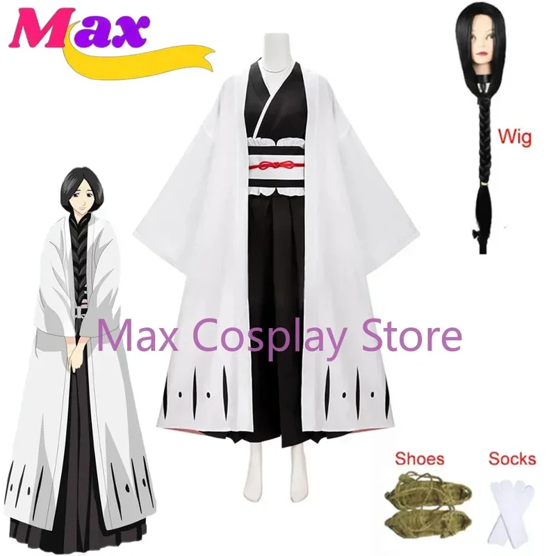 Anime Bleach 4th Division Captain Unohana Retsu Female Cosplay Costume Kimono Set Women Battle Kimono Outfits Custom Size