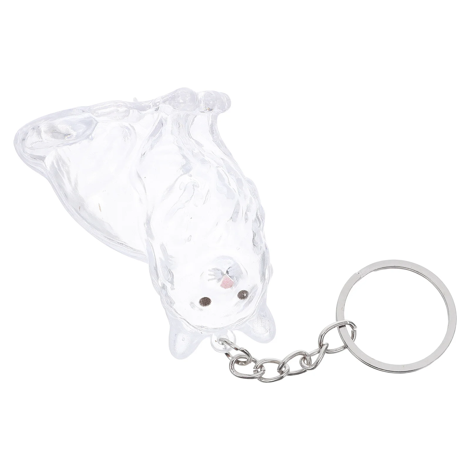 

Cat Hair Storage Box Transparent Cat Shaped Pet Hair Keepsake Keychain Portable Clear Container For Pet Memorial Souvenir