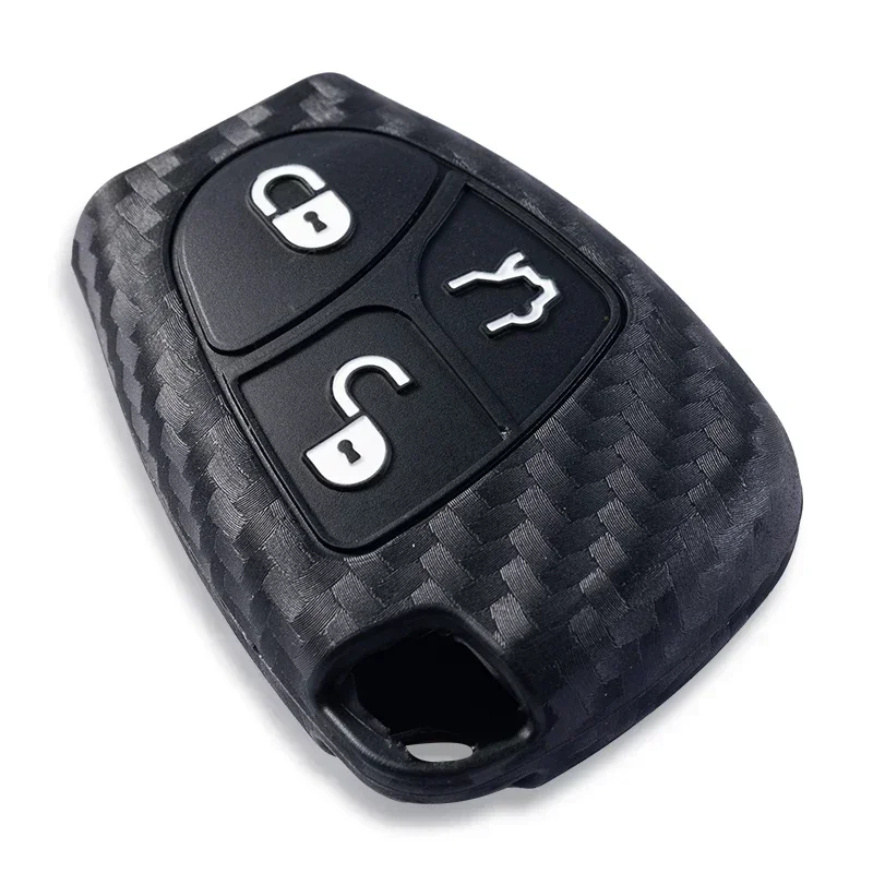 Silicone Car Key Case For Mercedes-Benz W211 W202 W210 W208 W203 W245 B Class V180 CL55 CL600 CL65 C230 C240 C280 C320