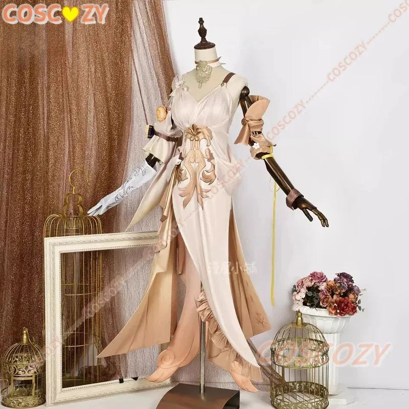 أزياء هوكاي ستار ريل أغلاوا التأثيرية، زي شعر مستعار ذهبي، زي تنكري للنساء والفتيات، مجموعة كاملة من أزياء حفلات الكرنفال