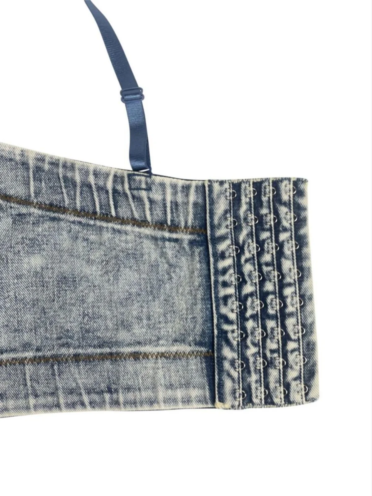 セクシーなバルデニムテートップ女性のフィボネストラップベストアウトドアウェアまたはピュアカラーポリエステル繊維オリジナルデザイン