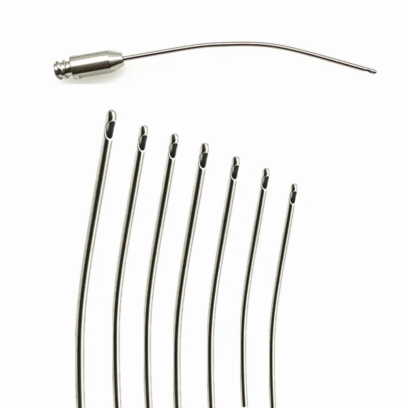 1PCS Curved Liposuction Cannula Micro Single holeUsed for facial liposuction Plastic surgery Fat Transfer Needle