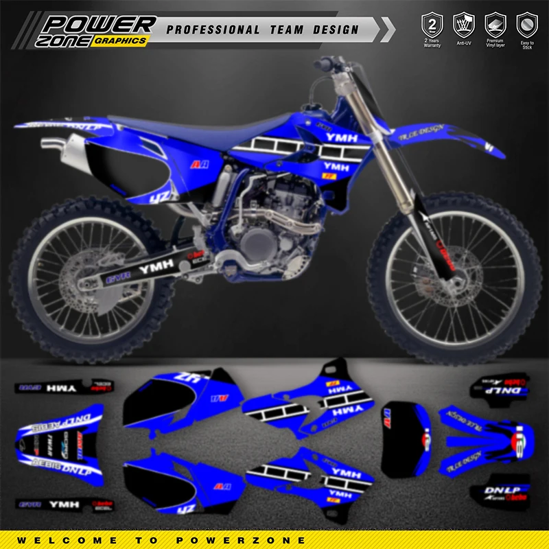 

PowerZone для YAMAHA YZF 2003 2004 2005 YZF250 450 пользовательские командные графические фоны наклейки комплект наклеек
