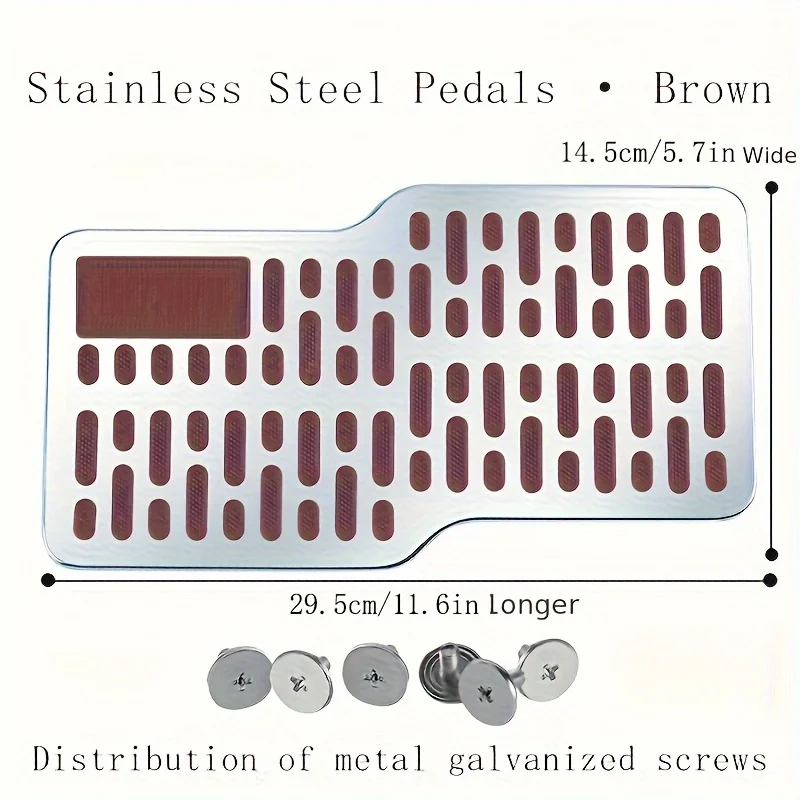 Auto Foot Rest Pedal Plate Floor Carpet Mats Non-slip Stainless Heel Pad for Truck Suv Car Repair Protective Foot Mat