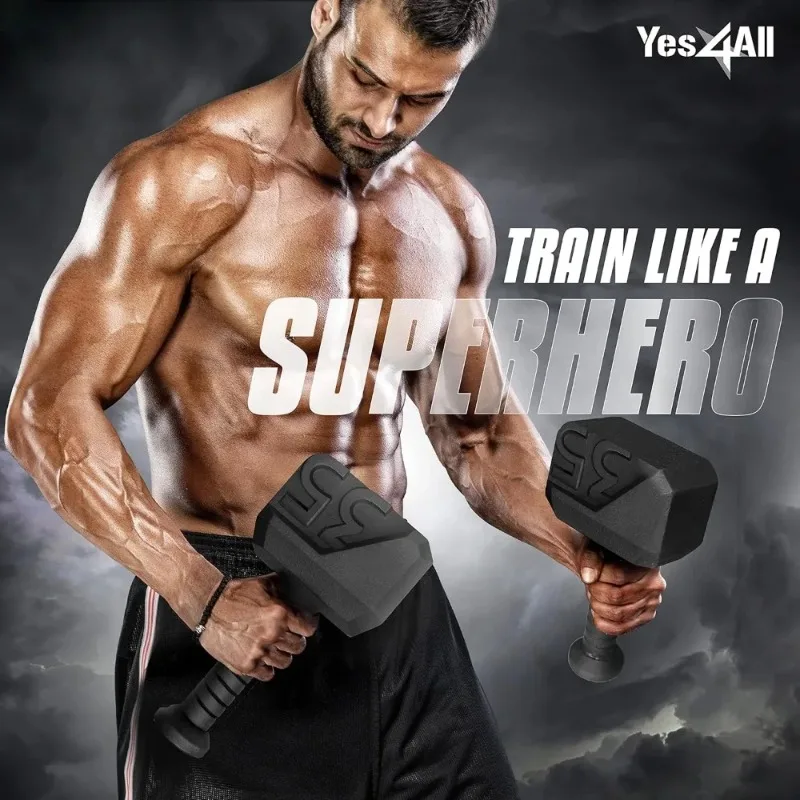 للفتيات Hammer Kettlebells 15، 25، 35 رطلاً - أوزان من الحديد الزهر ومقبض مطلي بمسحوق مضاد للانزلاق - صالة الألعاب الرياضية لتدريبات القوة في صالة الألعاب الرياضية #5