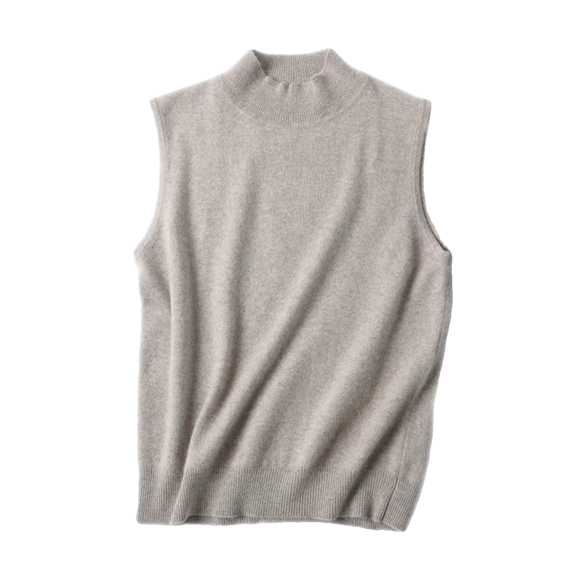 Women's Wool Vest 39 f High Collar Svel Knitted Sweater Suitable for Office Wear And Casual Outfits Regular Fit