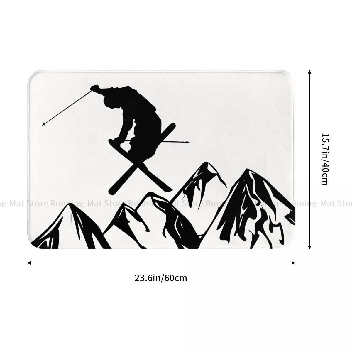 Skiing Non-slip Doormat Ski Jump Living Room Kitchen Mat Prayer Carpet Indoor Modern Decor