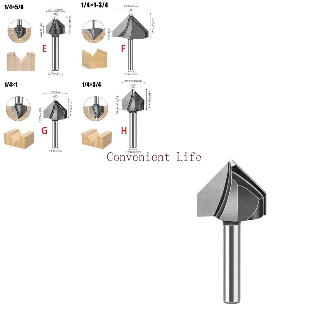 

L1EE Professional V Shaped Milling Cutter With Carbon Steel Body For Woodworking And Aluminum Composite Panel